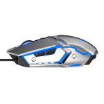 Mouse gaming Inphic PW2 cu fir, RGB, 4800 DPI, 6 Butoane, Lungime cablu 1.5m, Silver