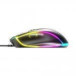 Mouse gaming Inphic PW8 cu fir, RGB, 7200 DPI, 7 Butoane, Lungime cablu 1.5m, Negru