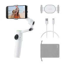 Camere video/foto si accesorii, Sistem de stabilizare Insta360 Flow 2 Pro AI Tracker Bundle, Bluetooth 5.0, 1100mAh, Autonomie 10h, USB-C, Alb, lerato.ro