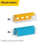 Set acceorii Intelino Support Station & Tunnel pentru construire traseu trenulet inteligent, 2 statii tren, 2 tuneluri pliabile, Albastru / Galben 6 - lerato.ro