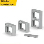 Set acceorii Intelino Support Tower Pack pentru construire traseu trenulet inteligent, 8 turnuri, 8 capace, Gri 7 - lerato.ro
