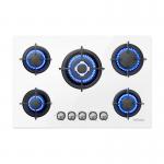 Plita pe gaz IsEasy MGBG-775, 3.3 / 2.7  2x 1.75 / 1 kW, 5 zone de gatit, 77 x 51 x 11 cm, Alb 3 - lerato.ro