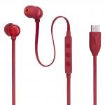Casti in-ear cu fir JBL Tune 310C, Control pe fir, USB-C, Rosu 2 - lerato.ro