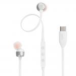 Casti in-ear cu fir JBL Tune 310C, Control pe fir, USB-C, Alb 6 - lerato.ro