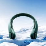 Ventilator portabil pentru gat Jisulife Life3, 5W, 4000 mAh, Autonomie 16h, 3 viteze, USB-C, Verde 3 - lerato.ro