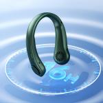 Ventilator portabil pentru gat Jisulife Life3, 5W, 4000 mAh, Autonomie 16h, 3 viteze, USB-C, Verde 4 - lerato.ro