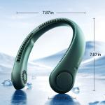 Ventilator portabil pentru gat Jisulife Life3, 5W, 4000 mAh, Autonomie 16h, 3 viteze, USB-C, Verde 6 - lerato.ro