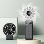 Ventilator portabil Jisulife Life7, 5W, Flue aer 5.1m/s, 3600 mAh, Autonomie 13h, 5 viteze, USB-C, Negru 9 - lerato.ro