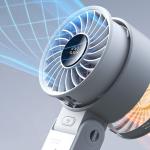 Ventilator portabil Jisulife Life7, 5W, Flue aer 5.1m/s, 3600 mAh, Autonomie 13h, 5 viteze, USB-C, Gri 15 - lerato.ro