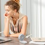 Ventilator portabil Jisulife Life7, 5W, Flue aer 5.1m/s, 3600 mAh, Autonomie 13h, 5 viteze, USB-C, Gri 8 - lerato.ro