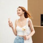 Ventilator portabil 3-in-1 Jisulife Life8 Plus, 1.2W, Flue aer 3m/s, 4500 mAh, Autonomie 46h, 3 viteze, USB-C, Functie powerbank si lanterna, Roz 7 - lerato.ro