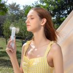 Ventilator portabil 3-in-1 Jisulife Life8 Plus, 1.2W, Flue aer 3m/s, 4500 mAh, Autonomie 46h, 3 viteze, USB-C, Functie powerbank si lanterna, Alb 4 - lerato.ro