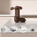 Ventilator portabil 3-in-1 Jisulife Life8 Plus, 1.2W, Flue aer 3m/s, 4500 mAh, Autonomie 46h, 3 viteze, USB-C, Functie powerbank si lanterna, Maro 3 - lerato.ro