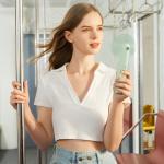 Ventilator portabil 3-in-1 Jisulife Life8, 0.8W, Flue aer 1.9m/s, 2000 mAh, Autonomie 21h, 2 viteze, USB-C, Functie powerbank si lanterna, Verde 5 - lerato.ro