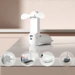 Ventilator portabil 3-in-1 Jisulife Life8, 0.8W, Flue aer 1.9m/s, 2000 mAh, Autonomie 21h, 2 viteze, USB-C, Functie powerbank si lanterna, Alb 3 - lerato.ro