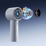 Ventilator portabil Jisulife 10S, 3.3W, Flue aer 5.7m/s, 5000 mAh, Autonomie 30h, 5 viteze, USB-C, Gri 21 - lerato.ro