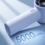 Ventilator portabil Jisulife 10S, 3.3W, Flue aer 5.7m/s, 5000 mAh, Autonomie 30h, 5 viteze, USB-C, Albastru 9 - lerato.ro