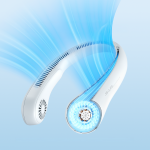 Ventilator portabil pentru gat Jisulife Neck Fan 3, 5.5W, Flue aer 3.5m/s, 4000 mAh, Autonomie 13.5h, 5 viteze, USB-C, Gri 4 - lerato.ro