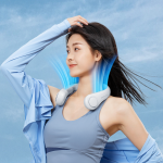 Ventilator portabil pentru gat Jisulife Neck Fan 3, 5.5W, Flue aer 3.5m/s, 4000 mAh, Autonomie 13.5h, 5 viteze, USB-C, Gri 6 - lerato.ro