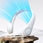 Ventilator portabil pentru gat Jisulife Neck Fan 3, 5.5W, Flue aer 3.5m/s, 4000 mAh, Autonomie 13.5h, 5 viteze, USB-C, Gri 9 - lerato.ro