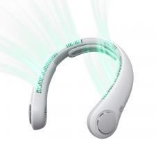 Aparate climatizare, Ventilator portabil pentru gat Jisulife Neck Fan 4, 5.5W, Flue aer 3.5m/s, 5000 mAh, Autonomie 16h, 5 viteze, USB-C, Gri, lerato.ro