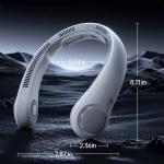 Ventilator portabil pentru gat Jisulife Neck Fan 4, 5.5W, Flue aer 3.5m/s, 5000 mAh, Autonomie 16h, 5 viteze, USB-C, Gri 6 - lerato.ro