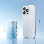 Ventilator portabil pentru gat cu lanyard Jisulife Neck Fan 5, 3.3W, Flue aer 8.5m/s, 4500 mAh, Autonomie 16h, 100 viteze, USB-C, Albastru 3 - lerato.ro