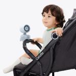 Ventilator portabil Jisulife Stroller Fan 4, Putere 4.2W, Flux aer 4.8m/s, 5000 mAh, Autonomie 38h, Clip metalic pentru prindere, USB-C, Albastru 16 - lerato.ro