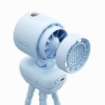 Ventilator portabil Jisulife Stroller Fan 4, Putere 4.2W, Flux aer 4.8m/s, 5000 mAh, Autonomie 38h, Clip metalic pentru prindere, USB-C, Albastru 7 - lerato.ro
