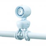 Ventilator portabil Jisulife Stroller Fan 4, Putere 4.2W, Flux aer 4.8m/s, 5000 mAh, Autonomie 38h, Trepied flexibil pentru prindere, USB-C, Albastru 6 - lerato.ro