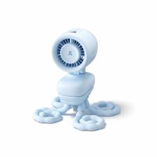 Aparate climatizare, Ventilator portabil Jisulife Stroller Fan 4, Putere 4.2W, Flux aer 4.8m/s, 5000 mAh, Autonomie 38h, Trepied flexibil pentru prindere, USB-C, Albastru, lerato.ro