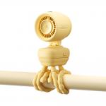 Ventilator portabil Jisulife Stroller Fan 4, Putere 4.2W, Flux aer 4.8m/s, 5000 mAh, Autonomie 38h, Trepied flexibil pentru prindere, USB-C, Galben 5 - lerato.ro