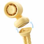 Ventilator portabil Jisulife Stroller Fan 4, Putere 4.2W, Flux aer 4.8m/s, 5000 mAh, Autonomie 38h, Trepied flexibil pentru prindere, USB-C, Galben 13 - lerato.ro