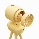 Ventilator portabil Jisulife Stroller Fan 4, Putere 4.2W, Flux aer 4.8m/s, 5000 mAh, Autonomie 38h, Trepied flexibil pentru prindere, USB-C, Galben 7 - lerato.ro