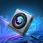 Transmitator/Receptor audio Joyroom JR-CB2, Bluetooth 5.3, AUX, 300 mAh, LED, Cablu si adaptor incluse, Gri 7 - lerato.ro