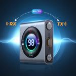 Transmitator/Receptor audio Joyroom JR-CB2, Bluetooth 5.3, AUX, 300 mAh, LED, Cablu si adaptor incluse, Gri 5 - lerato.ro