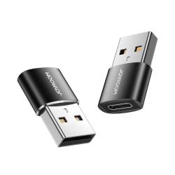 Set 2 adaptoare Joyroom S-H152, USB-C mama - USB tata, Negru