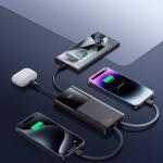 Baterie externa Joyroom JR-PBF19, 10000 mAh, 22.5W, USB/USB-C, Cablu USB-C si Lightning, Negru 3 - lerato.ro