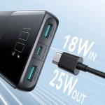 Baterie externa Joyroom JR-PBF20, 10000 mAh, 25W, USB-C si 2x USB, Negru 4 - lerato.ro