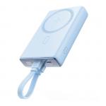 Baterie externa Joyroom JR-PBM01, 10000 mAh, USB-C/Lightning, PD 20W, Wireless 15W, Cabluri USB-C si Lightning, Albastru 2 - lerato.ro