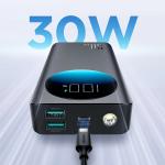Baterie externa Joyroom JR-PBF03, 30000 mAh, 30W, USB/USB-C, Cablu USB-C 25cm inclus, Negru 14 - lerato.ro