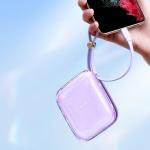 Baterie externa 10000 mAh Joyroom JR-L002 Jelly Powerbank, 22.5W, USB-C, USB, Cablu USB-C integrat, Mov 3 - lerato.ro