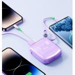 Baterie externa 10000 mAh Joyroom JR-L002 Jelly Powerbank, 22.5W, USB-C, USB, Cablu USB-C integrat, Mov 10 - lerato.ro