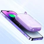 Baterie externa 10000 mAh Joyroom JR-L003 Jelly Powerbank, 22.5W, USB-C, USB, Cablu Lightning integrat, Mov 9 - lerato.ro