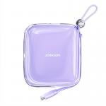 Baterie externa 10000 mAh Joyroom JR-L004 Jelly Powerbank, 12.5W, USB-C, USB, Cablu USB-C integrat, Mov 2 - lerato.ro