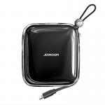 Baterie externa 10000 mAh Joyroom JR-L005 Jelly Powerbank, 12.5W, USB-C, USB, Cablu Lightning integrat, Negru 2 - lerato.ro
