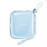Baterie externa 10000 mAh Joyroom JR-L005 Jelly Powerbank, 12.5W, USB-C, USB, Cablu Lightning integrat, Albastru 2 - lerato.ro
