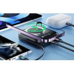 Baterie externa magnetica 10000 mAh Joyroom JR-L007 Icy Powerbank, 22.5W, USB-C, USB, Incarcare wireless, Cablu Lightning integrat, Negru 4 - lerato.ro