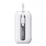 Baterie externa 10000 mAh Joyroom JR-L013 Colorful Powerbank, 12W, USB-C, Cablu incorporat USB-C/Lightning, Alb 2 - lerato.ro