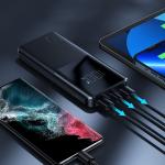 Baterie externa portabila Joyroom JR-T013, 10000 mAh, 4 Porturi, Afisaj, Quick Charge 3.0, 15W, Cablu USB-C inclus, Negru 8 - lerato.ro